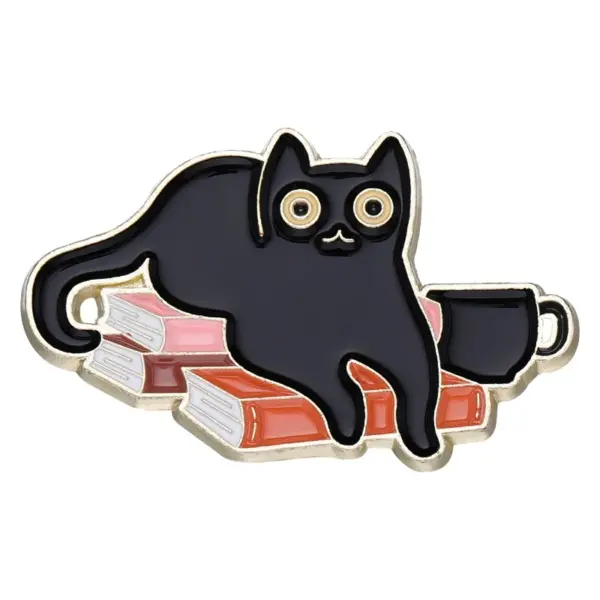 Cat Mom Custom Enamel Pins Black Kitten Brooch - Image 8