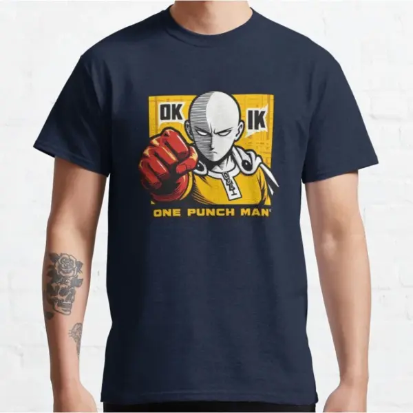 Saitama Hero Manga T-Shirt for Men Large - Image 2