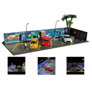 1:64 Scale LED Car Garage Diorama Model 52 Sc3ff47e00ed942adadff93d44555139dU 2
