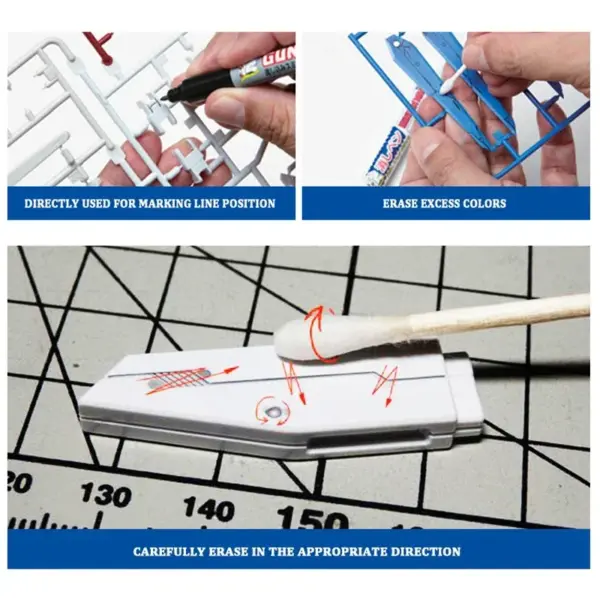 MR.HOBBY GM01 GM02 GM03 Markers Set for Plastic Models - Image 5