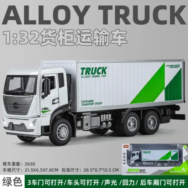 1:32 Scale Diecast Container Transport Car Model - Image 6