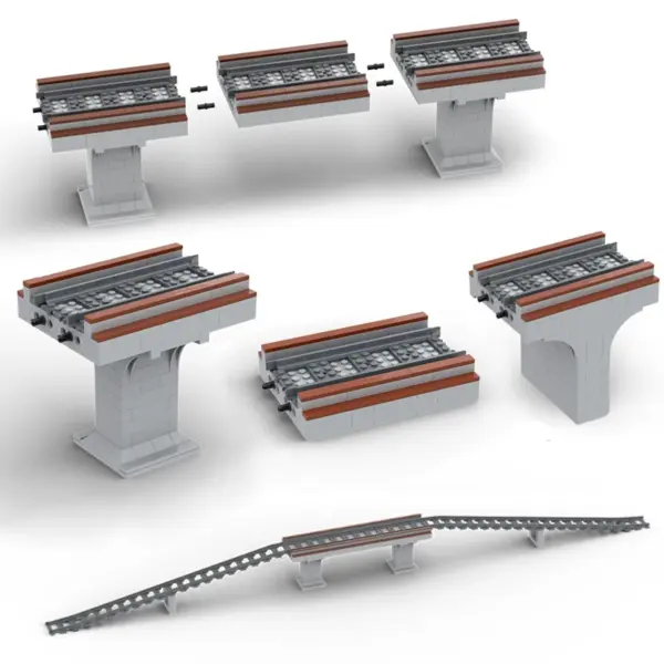 Train Track Bridge Pier Model Building Block - Image 2