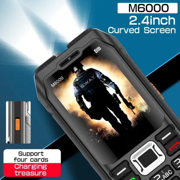 M6000 Elderly Mobile Phone with 4 SIM Slots - Image 5
