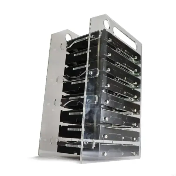 Multi-Layer Hard Drive Storage Rack with Fan Space - Image 5