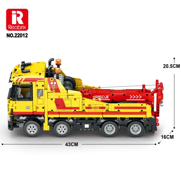 Technical RC Crane Wrecker Truck Building Blocks Set - Image 2