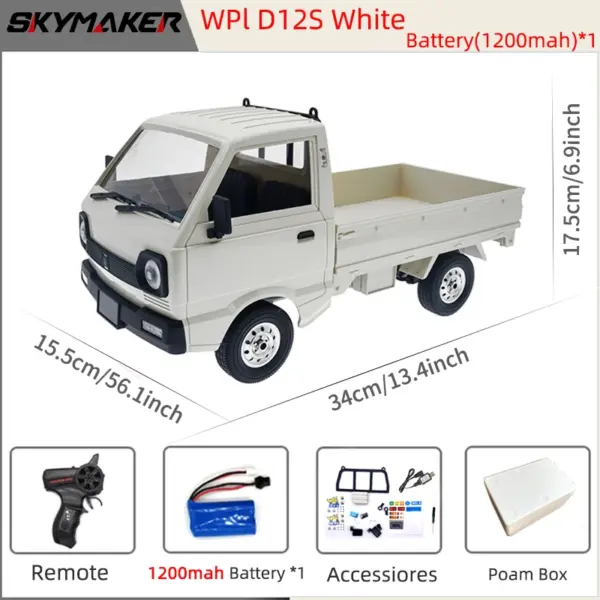 WPL D12 1/10 Remote Control Drift Truck - Image 7
