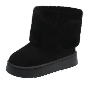 Women's Winter Faux Suede & Faux Fur Ankle Boots 16 Sc620eff4ed054801ae801002841dc9c2I