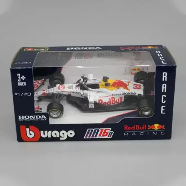 Bburago 1:43 Red Bull Rb16b Diecast F1 Model - Image 6