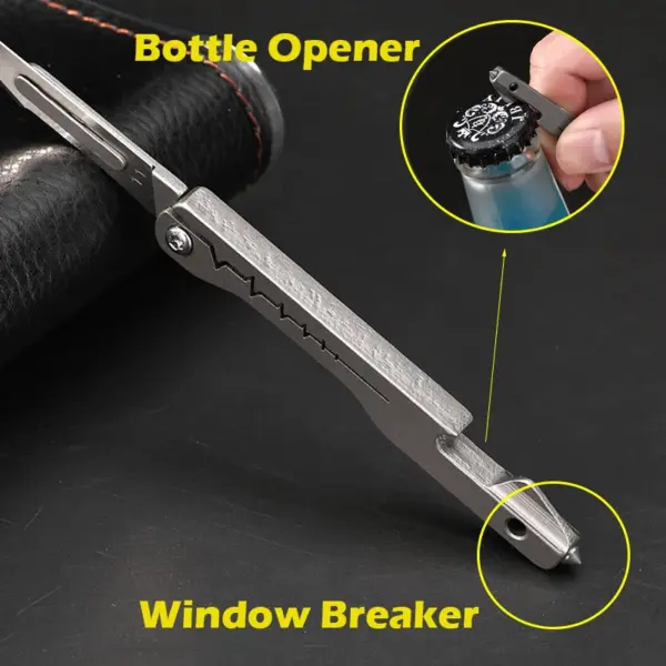 Titanium Alloy 3-in-1 Survival Folding Knife - Image 2