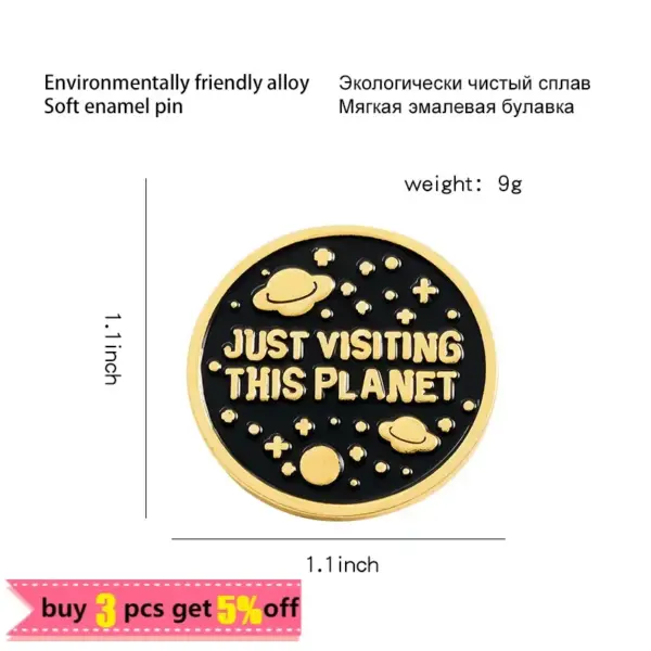 Outer Space Enamel Pin Badge for Fashion Backpacks - Image 3