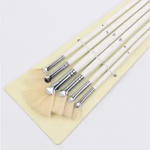 6Pcs Fan Shaped Bristle Paintbrush Set