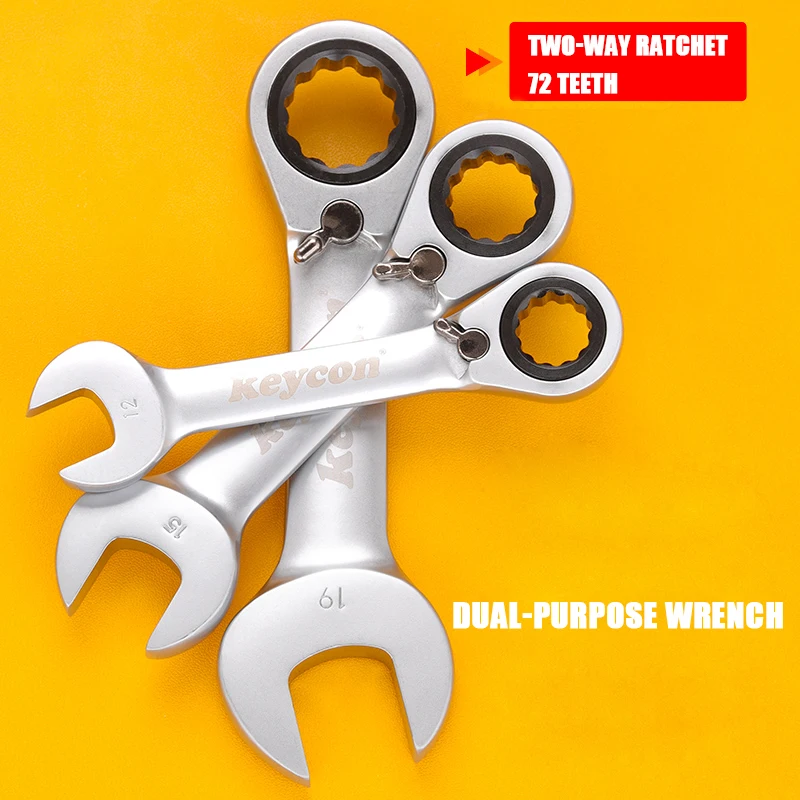 8-14mm Double-Ended Ratchet Wrench BS028 2 8-14mm Double-Ended Ratchet Wrench BS028 - Image 2