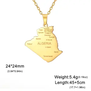 Algeria Map Stainless Steel Necklace for Women 13 Sc96c2a09beec4a3da7c9f882b07af71bx