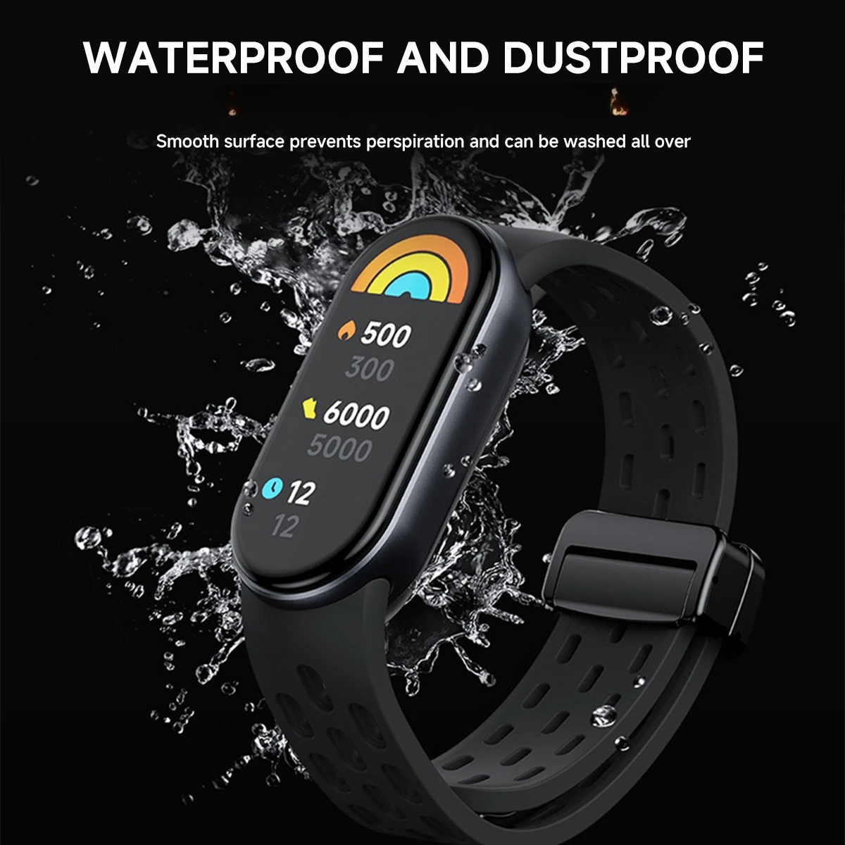 Silicone Replacement Strap for Xiaomi Mi Band 8/9 4 Silicone Replacement Strap for Xiaomi Mi Band 8/9 - Image 4