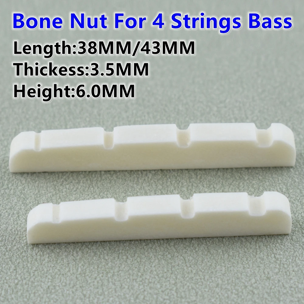 Real Bone Nut for 5 Strings Bass 45MM 3 Real Bone Nut for 5 Strings Bass 45MM - Image 3