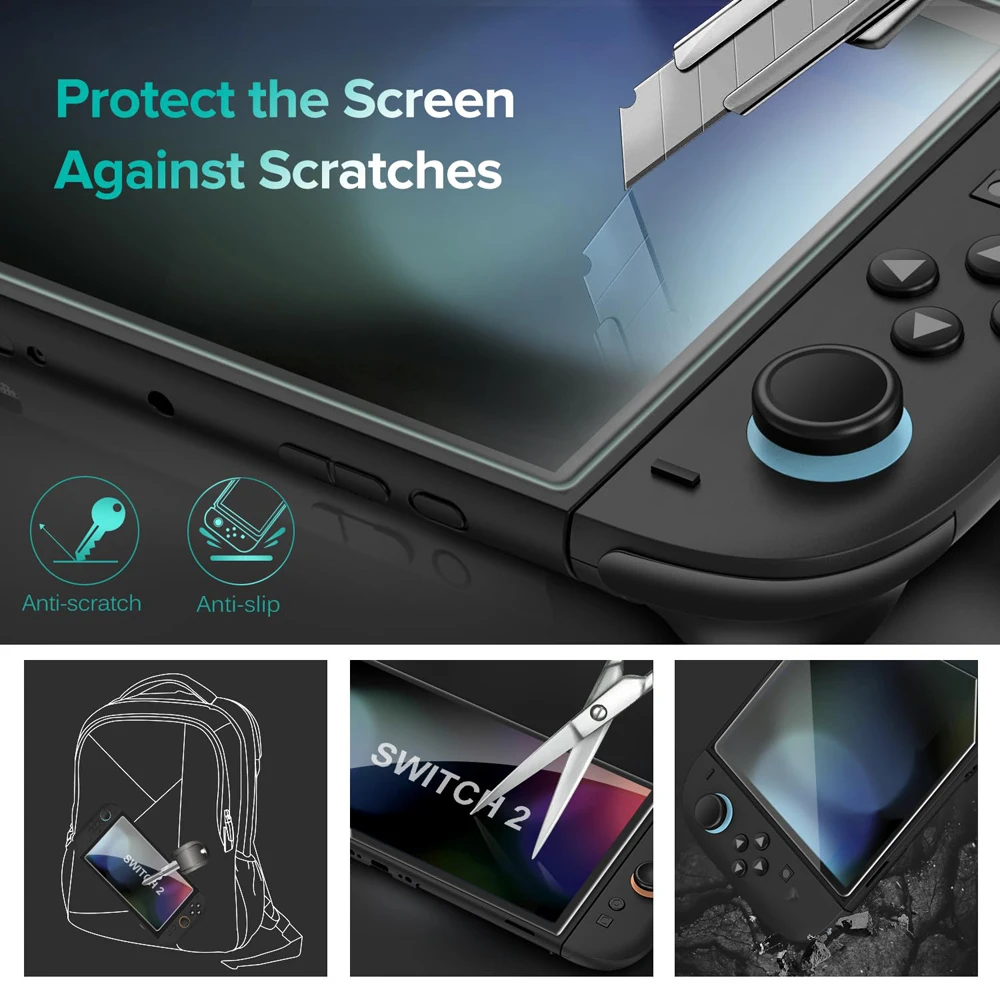 Tempered Glass Screen Protector for Switch 2 2 Tempered Glass Screen Protector for Switch 2 - Image 2