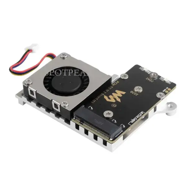 Raspberry Pi 5 PCIe to M.2 SSD Adapter With Cooler - Image 3