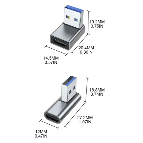 USB C 90 Degree Angled Adapter for Laptops - Image 6