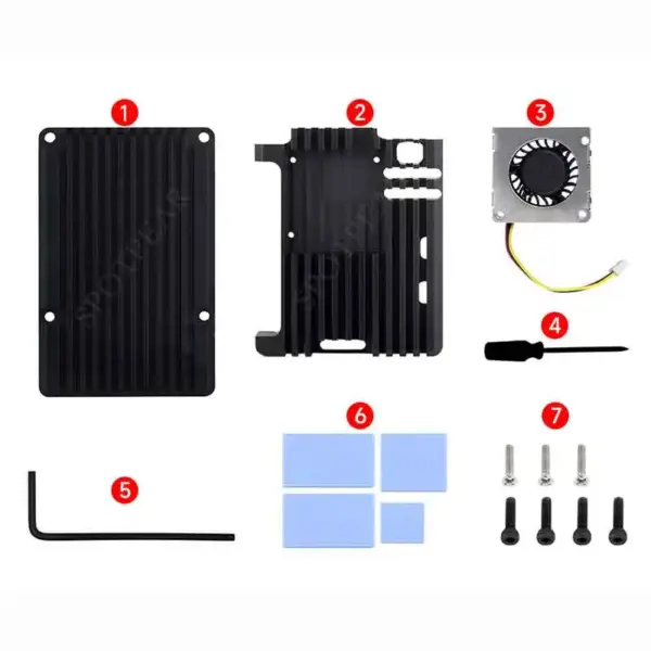 Aluminium Alloy Case with Fan for Raspberry Pi 5 - Image 7