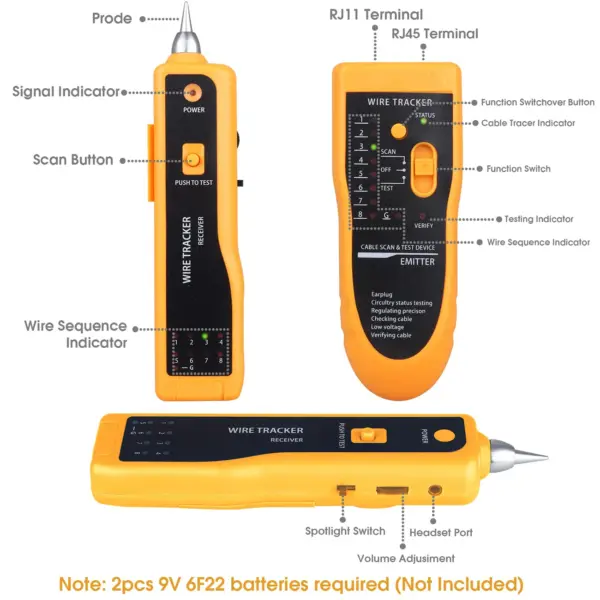 Network Cable Tester LAN LAN Ethernet and Phone Line - Image 4