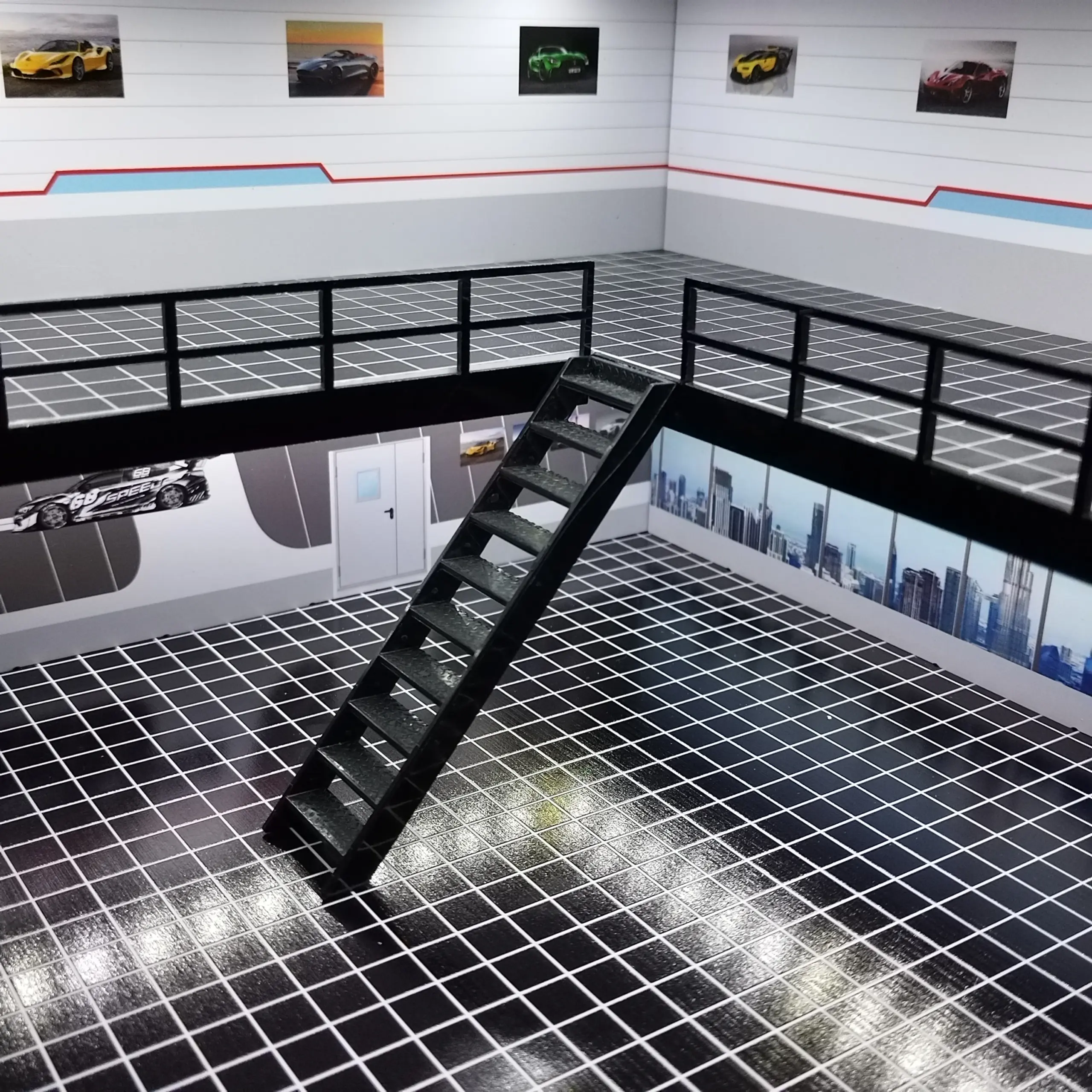 1/64 1/43 Scale Car Garage Diorama Model 5 1/64 1/43 Scale Car Garage Diorama Model - Image 5