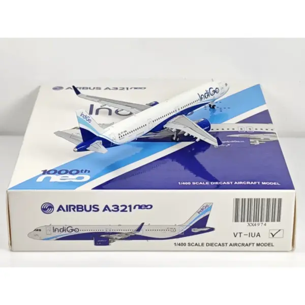 Airbus A321neo IndiGo Diecast Model 1/400 Scale - Image 4