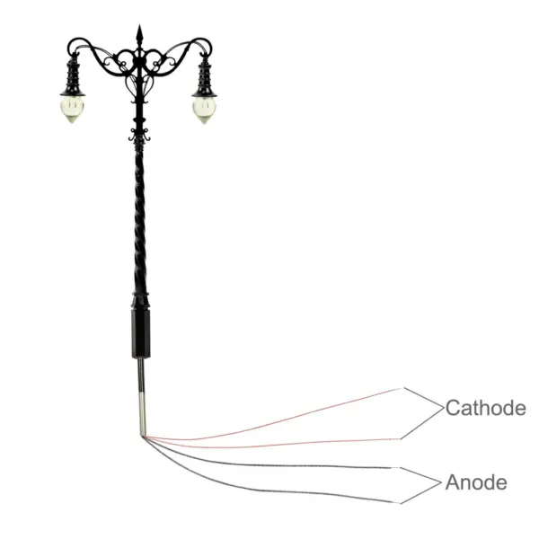 HO Scale Double-Head Street Light Set for Model Railroads - Image 5
