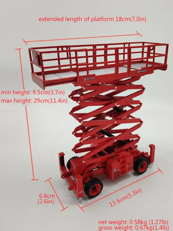 1:30 LGMG 1623 Off-road Scissor Lift Replica - Image 10