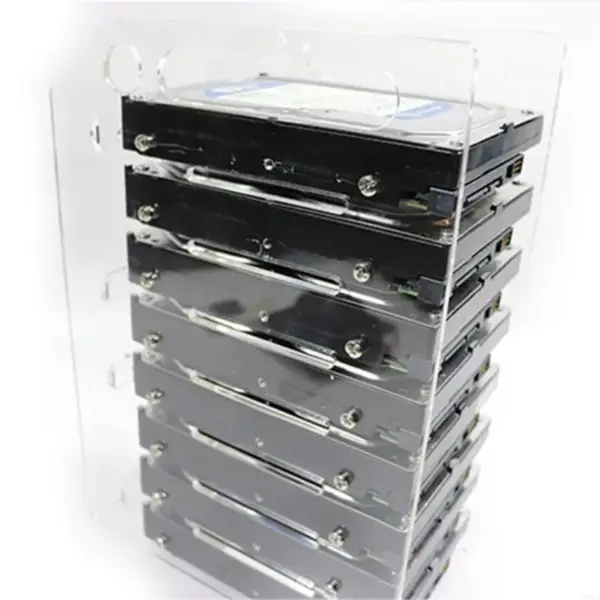 Multi-Layer Hard Drive Storage Rack with Fan Space - Image 4