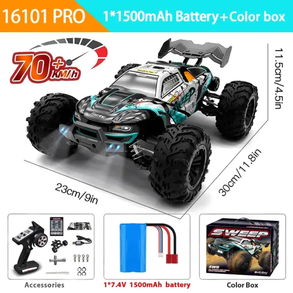 16102PRO Brushless 4WD RC Car 70KM/H - Image 9