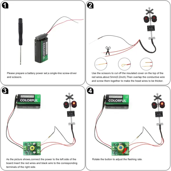 Evemodel HO Scale Railroad Crossing Signal with LEDs - Image 6