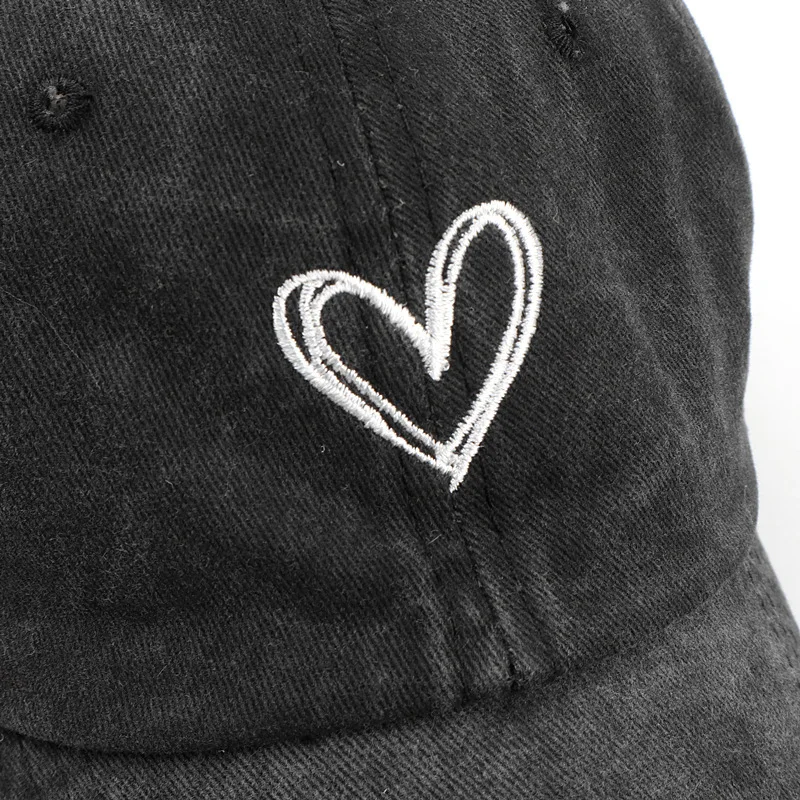 Retro Washed Distressed Love Embroidered Baseball Cap 5 Retro Washed Distressed Love Embroidered Baseball Cap - Image 5