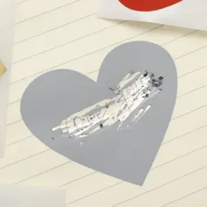 50 Pcs Gold & Silver Love Heart & Pentagram Scratch Stickers 13 Scf67e5656bfe498abee27ab8a5942b09i