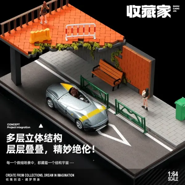 Collector 1/64 Scene with Illuminated Bridge Intersection - Image 4