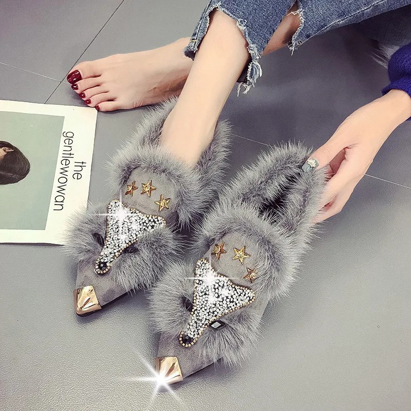 Women Ankle Boots with Crystal Fox Head Details 4 Women Ankle Boots with Crystal Fox Head Details - Image 4