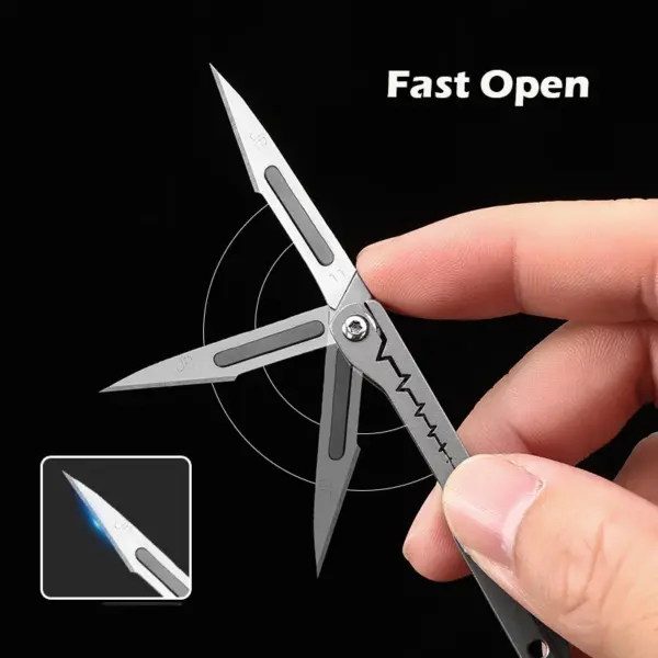 Titanium Alloy 3-in-1 Survival Folding Knife - Image 3