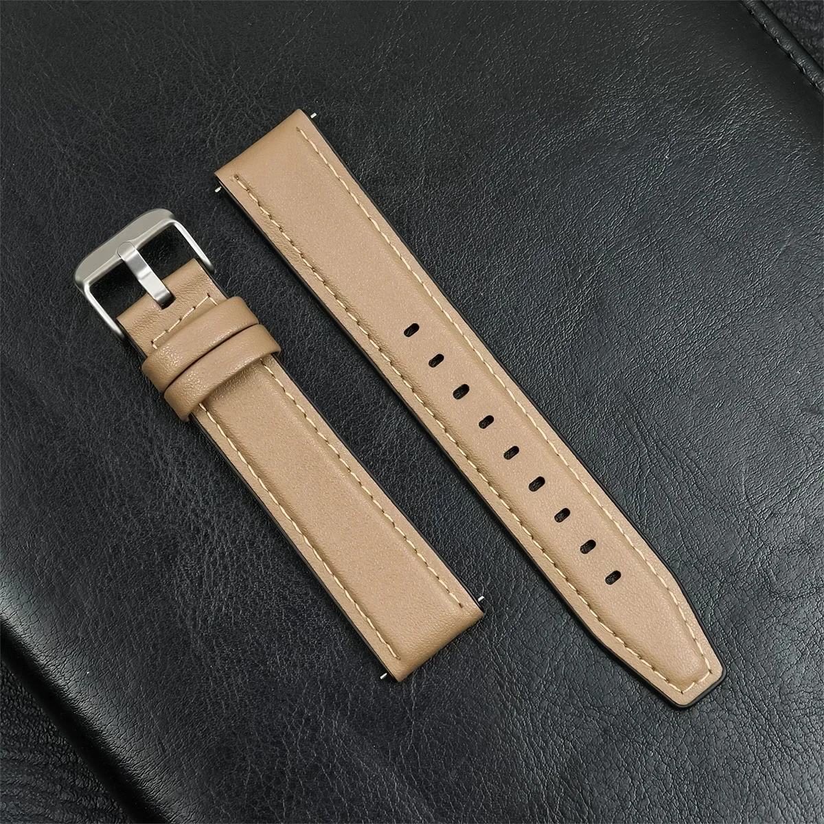 Silicone Leather Strap for Huawei Watch GT4 5Pro 12 Silicone Leather Strap for Huawei Watch GT4 5Pro - Image 12