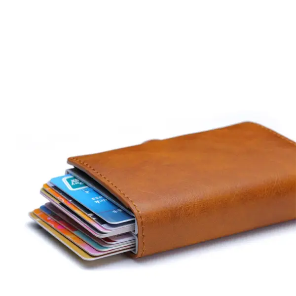 RFID Blocking Leather Wallet with Card Holder - Image 5