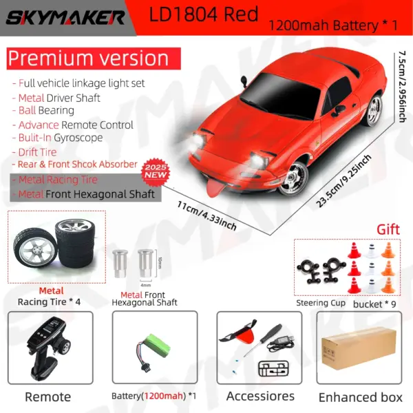 1/18 Skymaker RC Drift Car with Gyroscope - Image 13