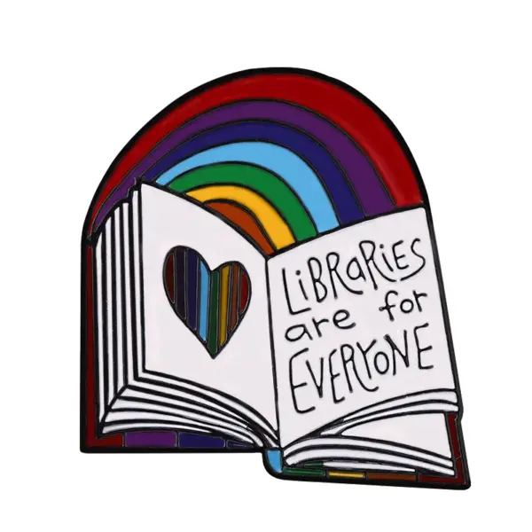 Rainbow Heart Shape Pride Lapel Pin - Image 10