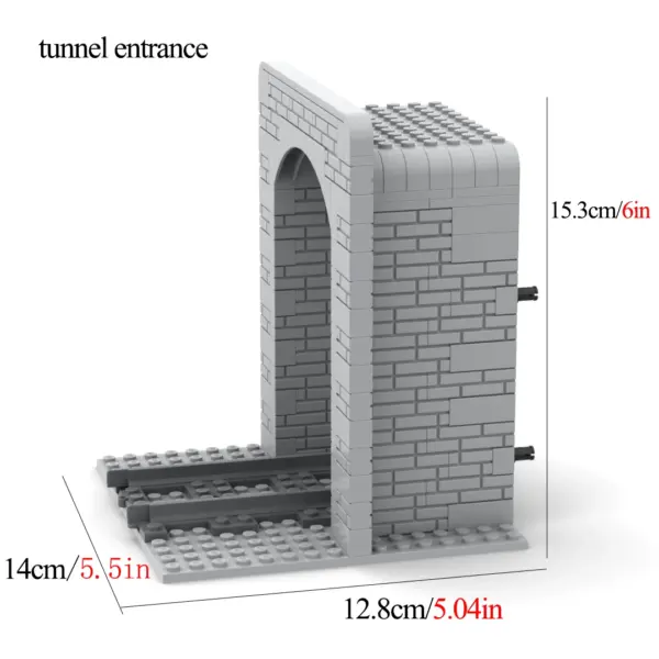 Creative City Train Tunnel Building Blocks Set - Image 7