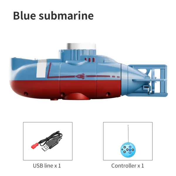 Mini RC Submarine with Remote Control for Kids - Image 2