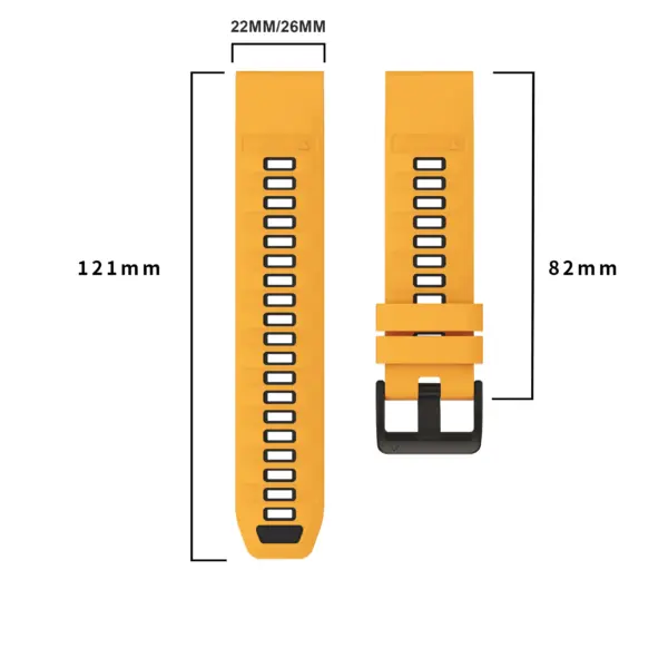 Two-Tone Silicone Strap for Garmin Fenix 8/7/Descent - Image 4