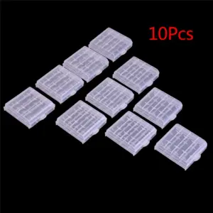 10pcs Plastic Battery Holder Storage Box Set