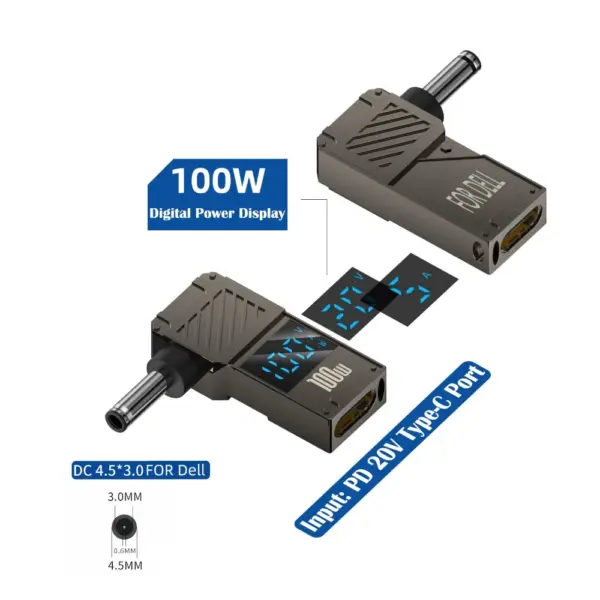 USB-C to DC Converter 100W with Display - Image 9