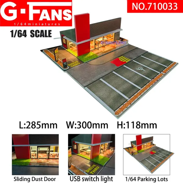 1/64 Scale Car Garage Diorama Display Model - Image 24