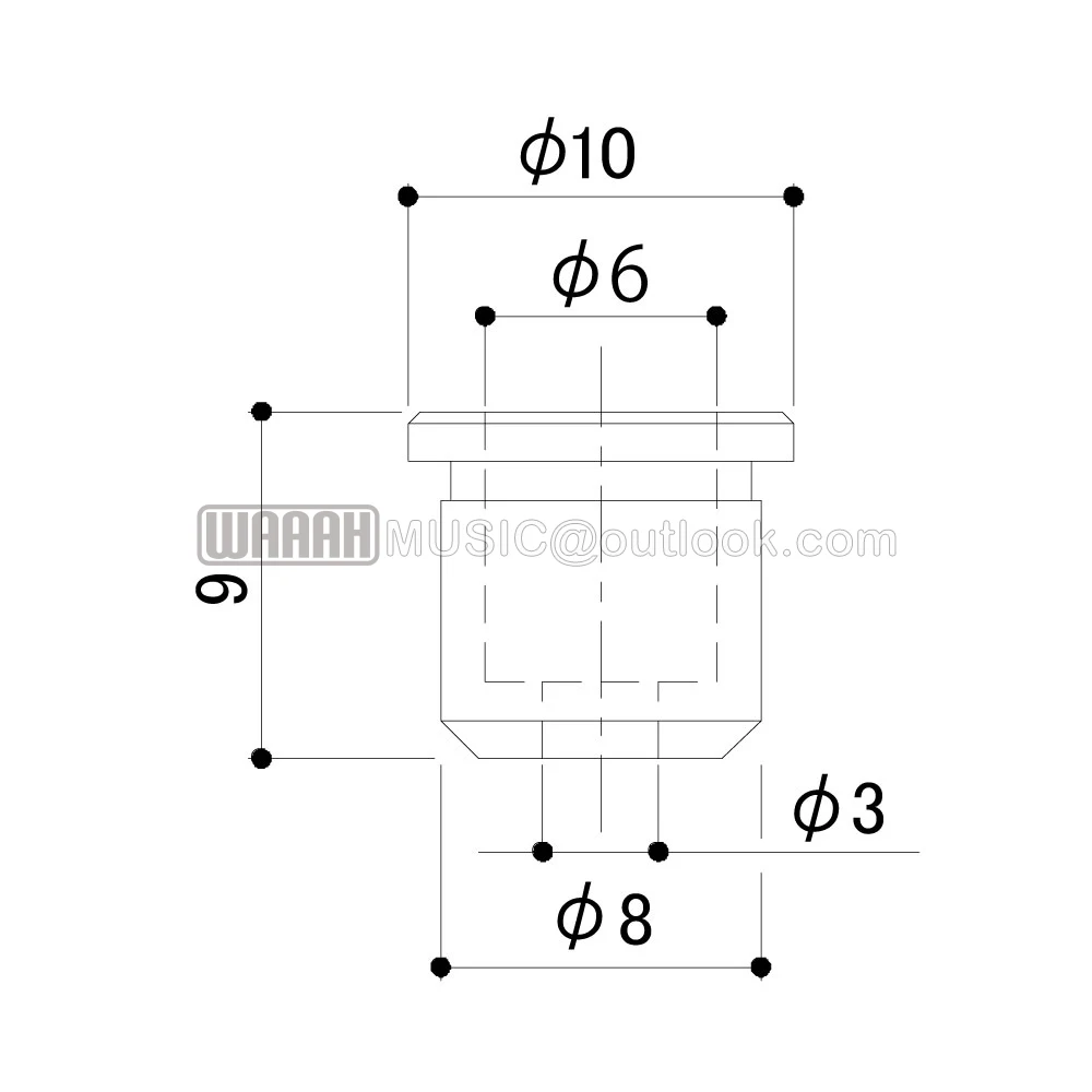 6pcs Brass String Ferrules for Electric Guitar 6 6pcs Brass String Ferrules for Electric Guitar - Image 6