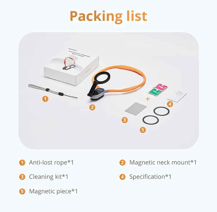 Amorus Silicone Magnetic Neck Mount for iPhone 15 9 Amorus Silicone Magnetic Neck Mount for iPhone 15 - Image 9