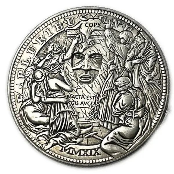 Movable Challenge Coin with Transforming Face - Image 3