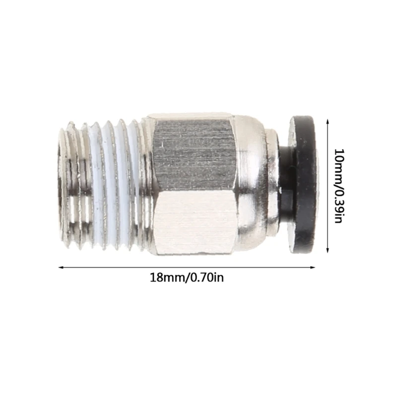 PC4-M10 Male Pneumatic Quick Fittings - 10PCS 6 PC4-M10 Male Pneumatic Quick Fittings - 10PCS - Image 6